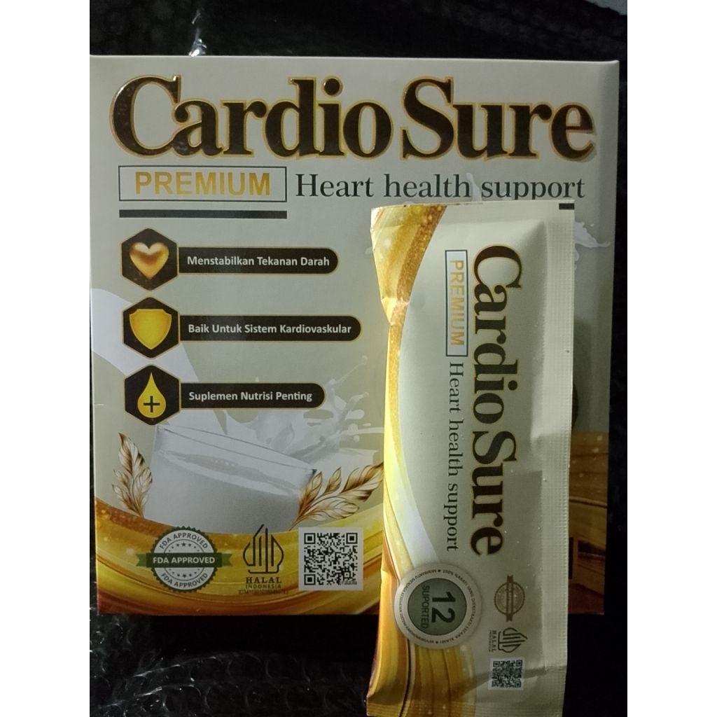 

CARDIO Sure Milk susu Herbal Jantung kolesterol Asam urat BPOM Halal 12 sachet