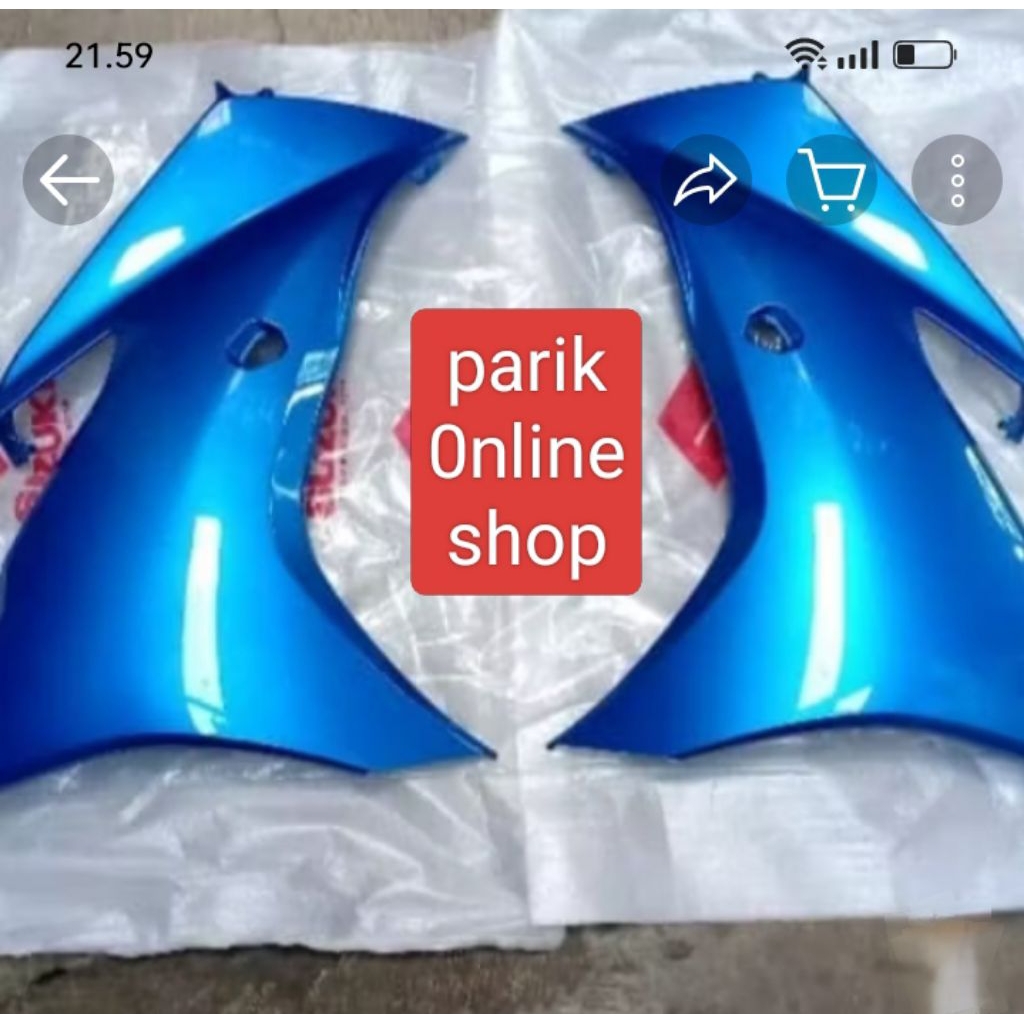 Fairing Sayap Kiri + Kanan  Depan Warna Biru Suzuki GSX R 150
