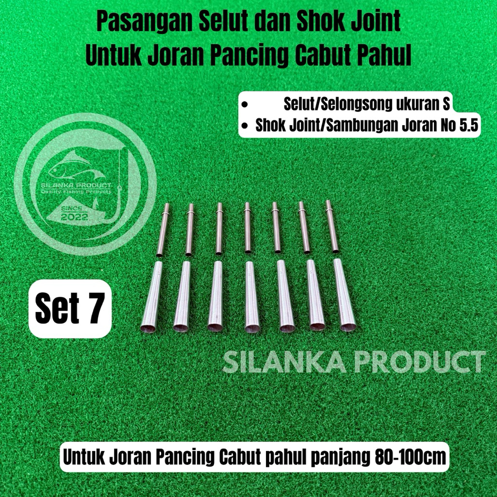 Sepasang Selut dan Shok joint Untuk Joran timbang Cabut pahul
