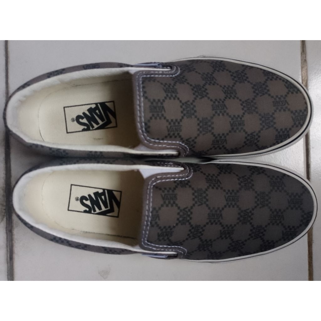 Vans Slip-o Mogram Pewter Second 100% ORIGINAL
