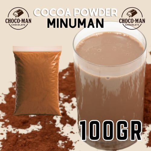

Chocoman - Coklat Bubuk Premium 100gr - Cocoa Powder Pure Murni Tanpa Gula - Cokelat bubuk untuk minuman dan Olahan Kue