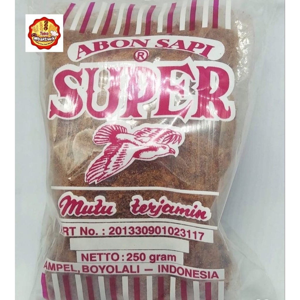

abon sapi super cap burung 250 gram