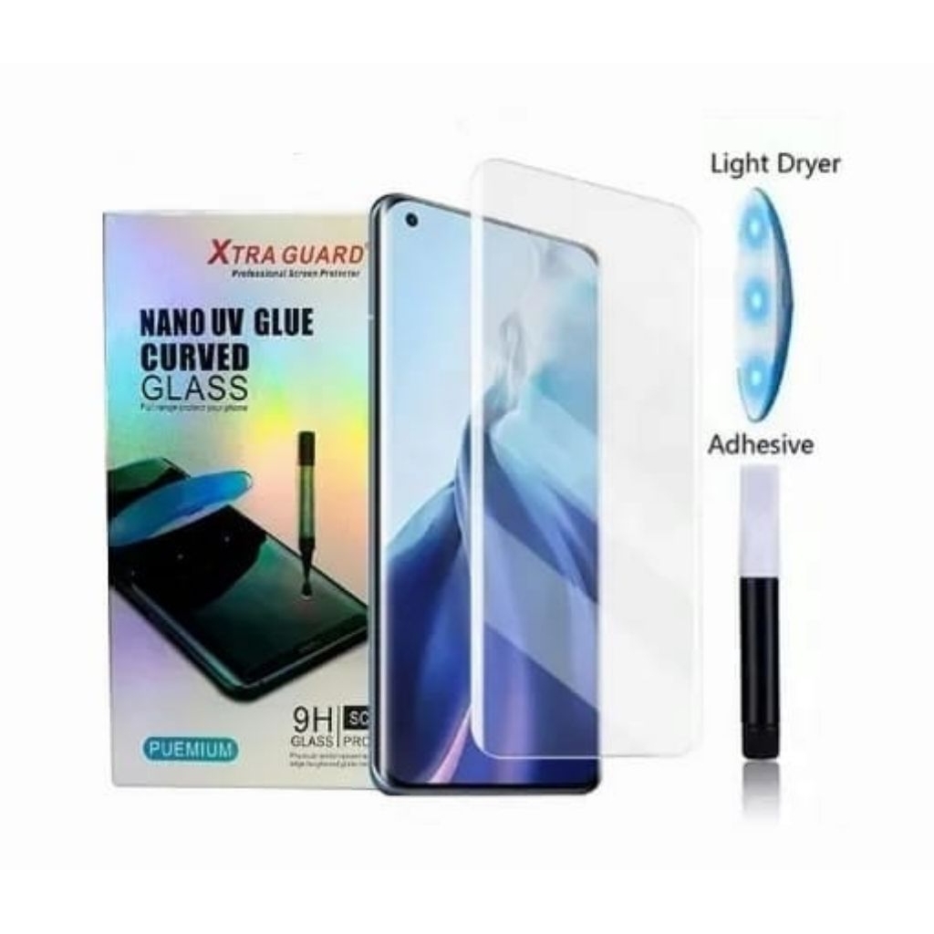 Tempered Glass Curved Nano UV Bening Untuk Oppo Find X, Find X2, Find X2 Pro, Find X3, Find X3 Pro, 