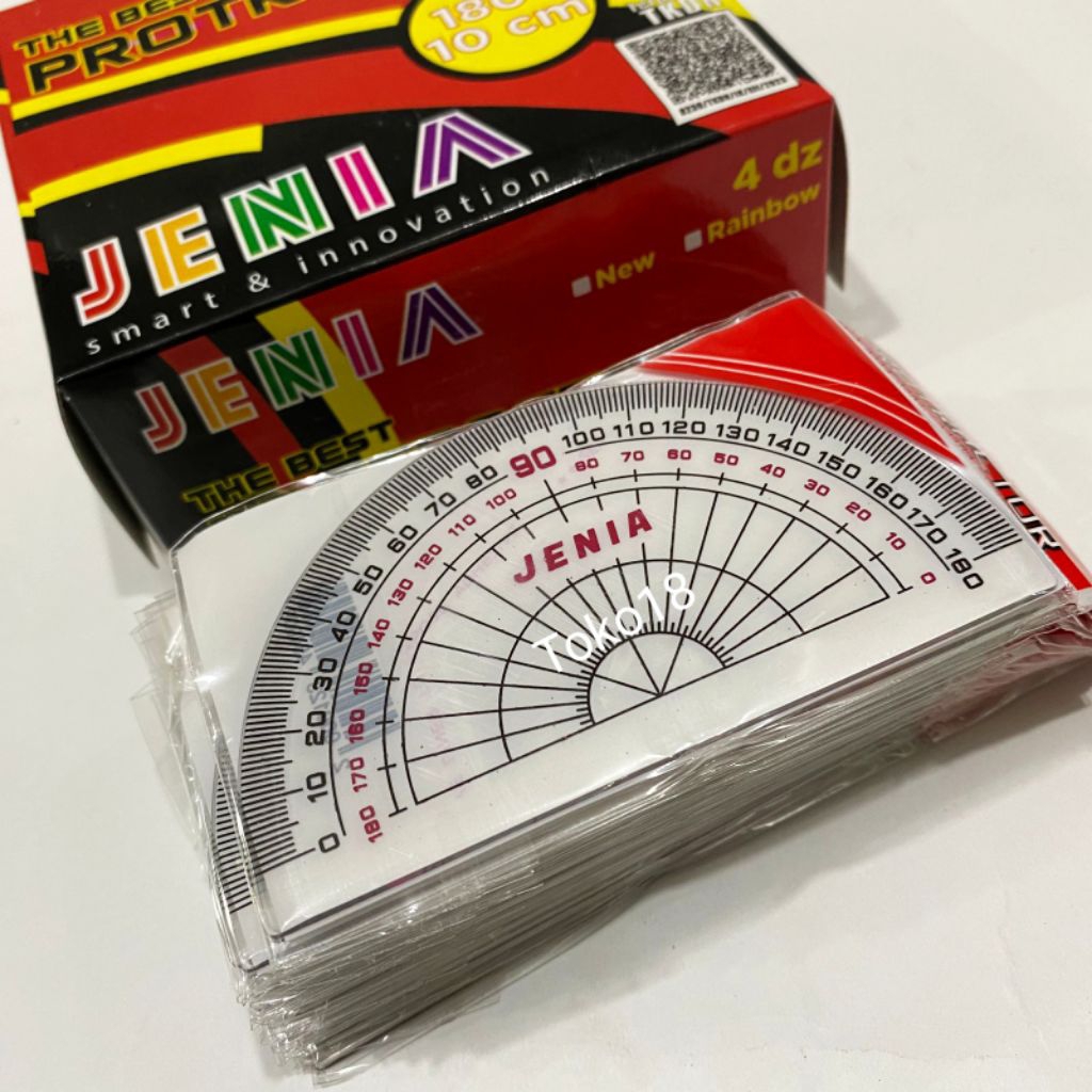 

1 Lusin Busur Derajat 10 Cm Jenia Tebal (12 Pcs)