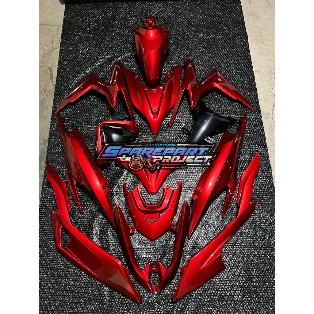 Cover full set Body halus Honda vario 125/150 new warna merah Mazda