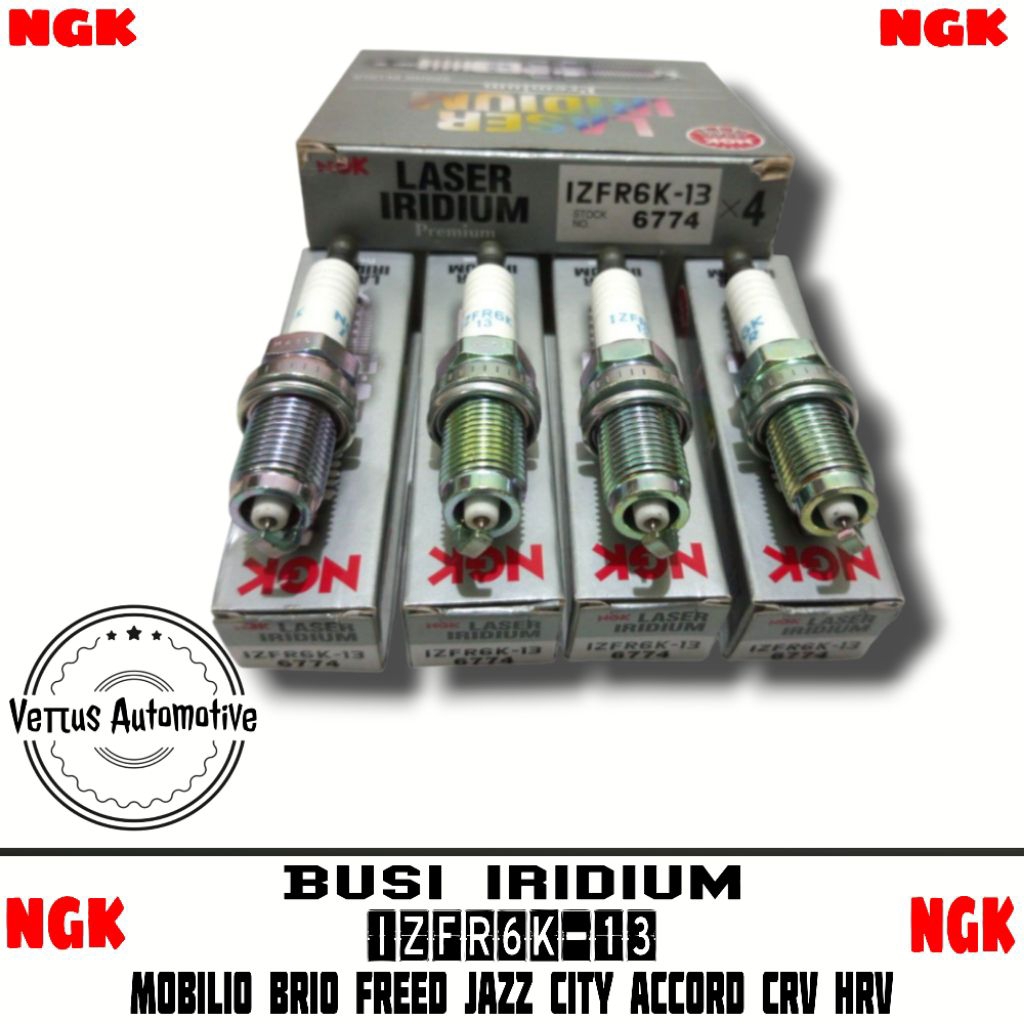 Busi Iridium NGK Mobilio Brio Freed Jazz City Accord CRV HRV IZFR6K-13  - Busi Mobilio Brio Freed Ja