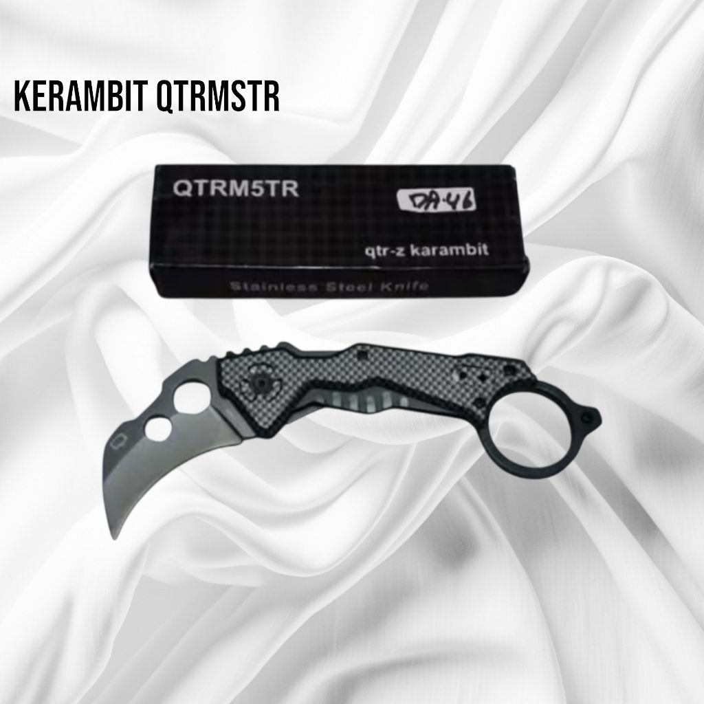 PS Kerambit QTRMSTR Lipat, Pisau Knefezer Hitam