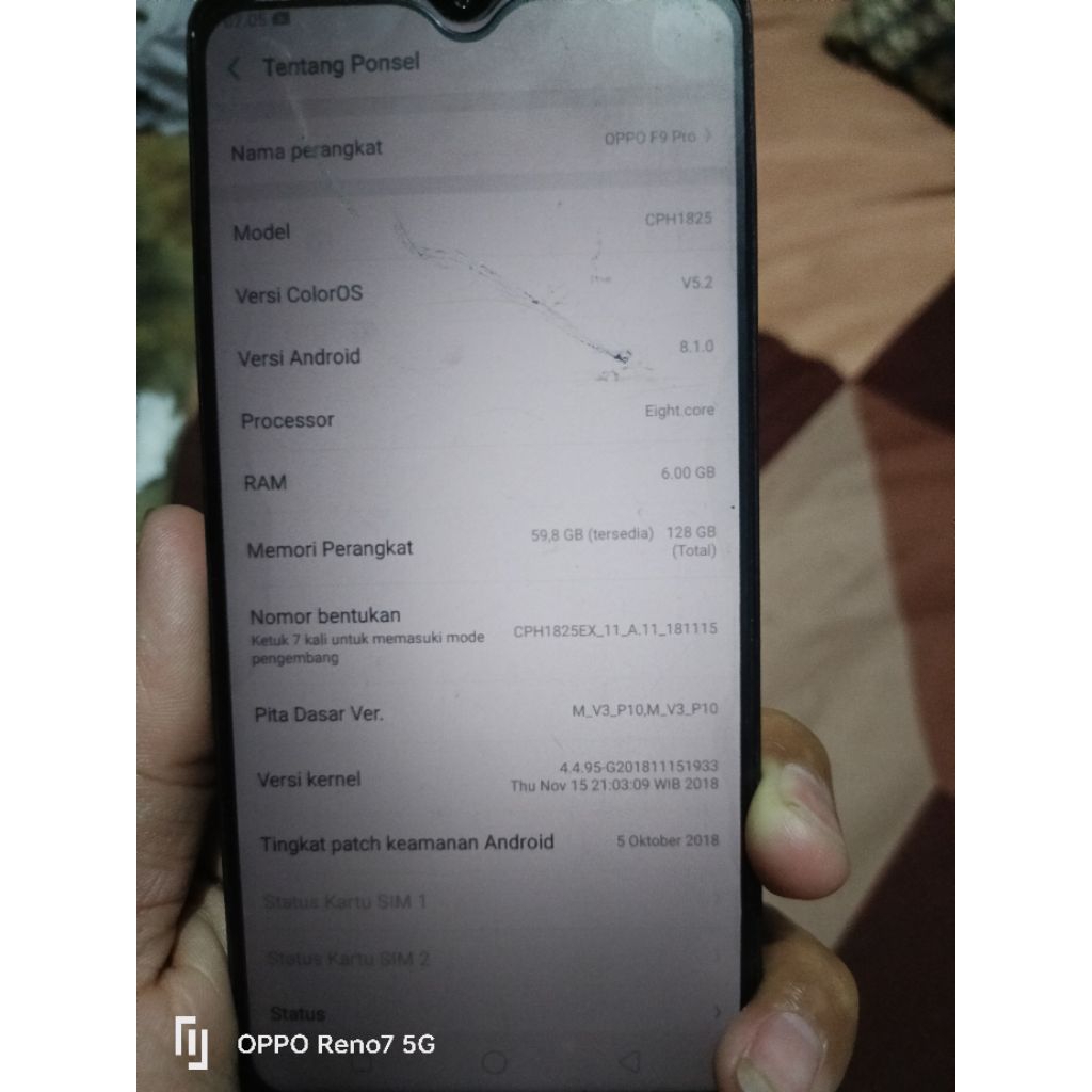 mesin Oppo f9 pro original copotan mesin Oppo f9 pro ram 6/128 copotan