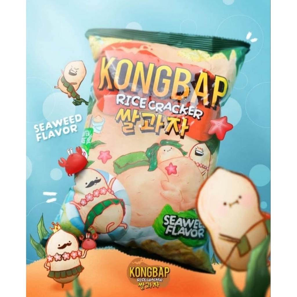 

kongbap rice cracker seaweed paket isi 3 pouch