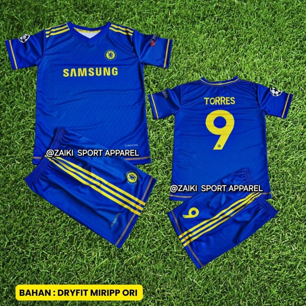 Jersey Bola Anak Setelan Chelsea Retro Pakaian Sepakbola Anak Jersey Bola Anak Retro Jersey Chelsea 