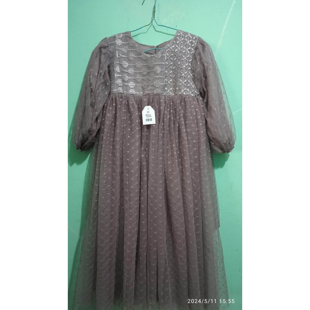 gamis new burkat anak gamis anak cantik gamis tangan balon tutu