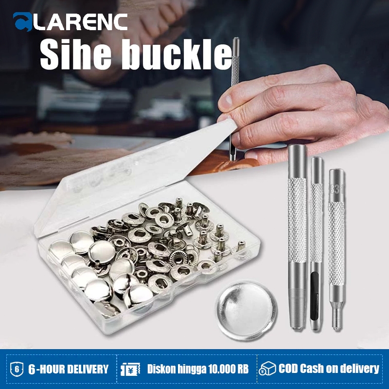 52pcs Kancing Jepret Besi 831 Kancing Jepret Cetet Kancing Jepret Anti Karat + 4pcs Alat Pemasang Ka