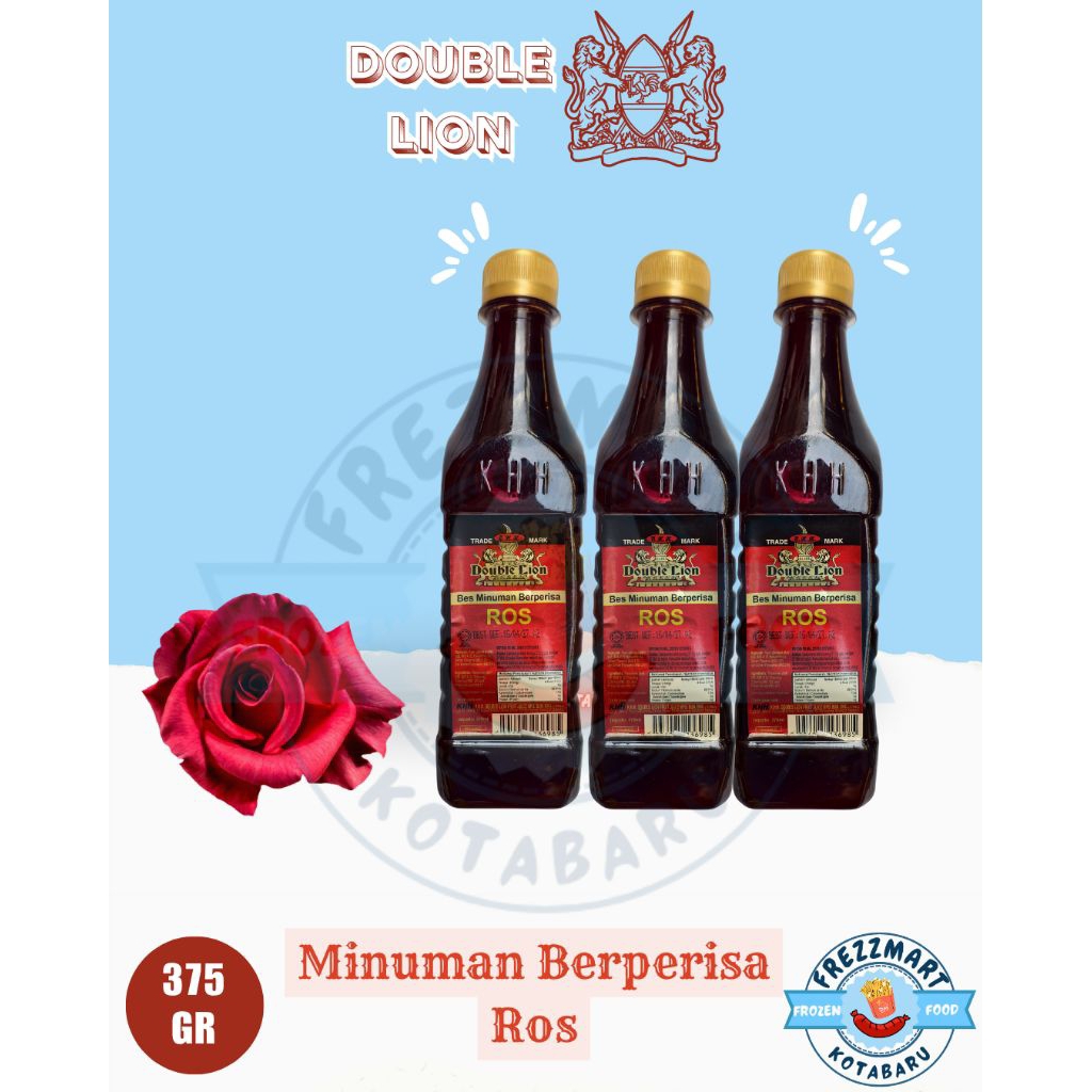 

Sirup Double Lion Rasa Ros 375 GR Frezzmart Kotabaru