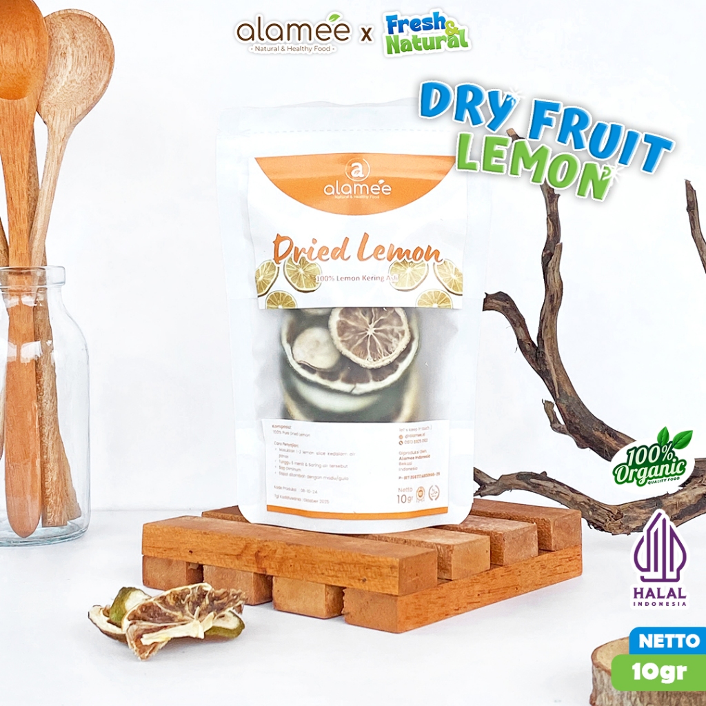 

ALAMEE Lemon Kering Dried Slice Tea Teh Herbal Iris Organik Minuman Organic 10gr fresh and natural