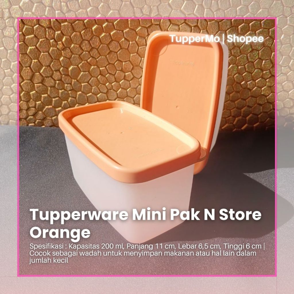 Mini Pak N Store Orange Tupperware Ori
