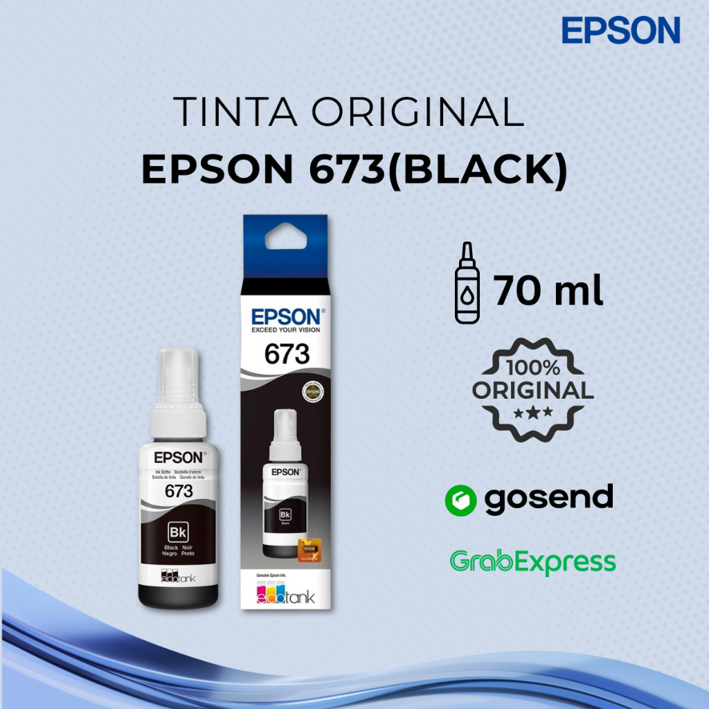 TINTA PRINTER EPSON 673 HITAM 70ml ORIGINAL