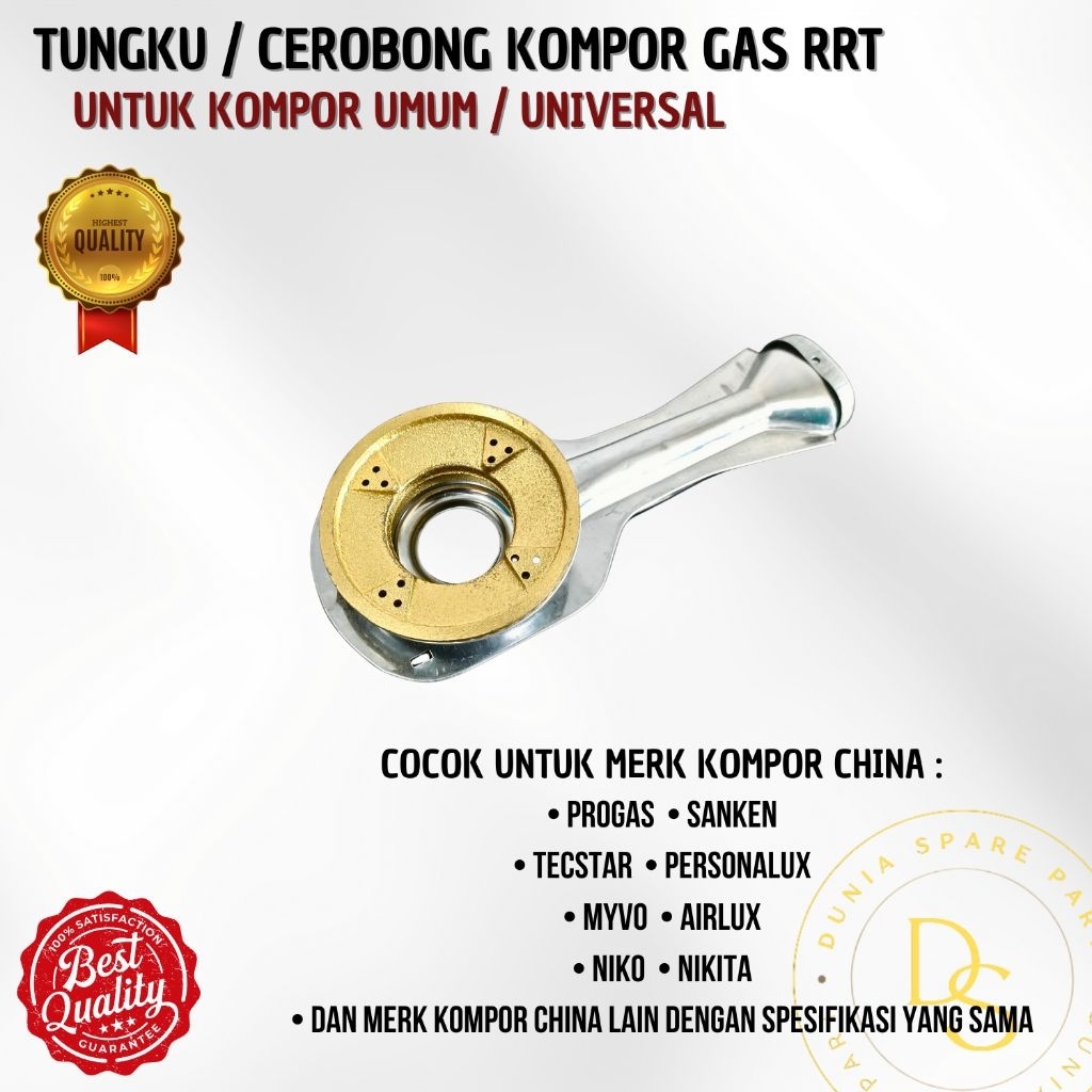 Cerobong/ Tungku Kompor Gas Umum Universal RRT + Burner / Cerobong Kompor Gas Nikita 2 Tungku / Niko