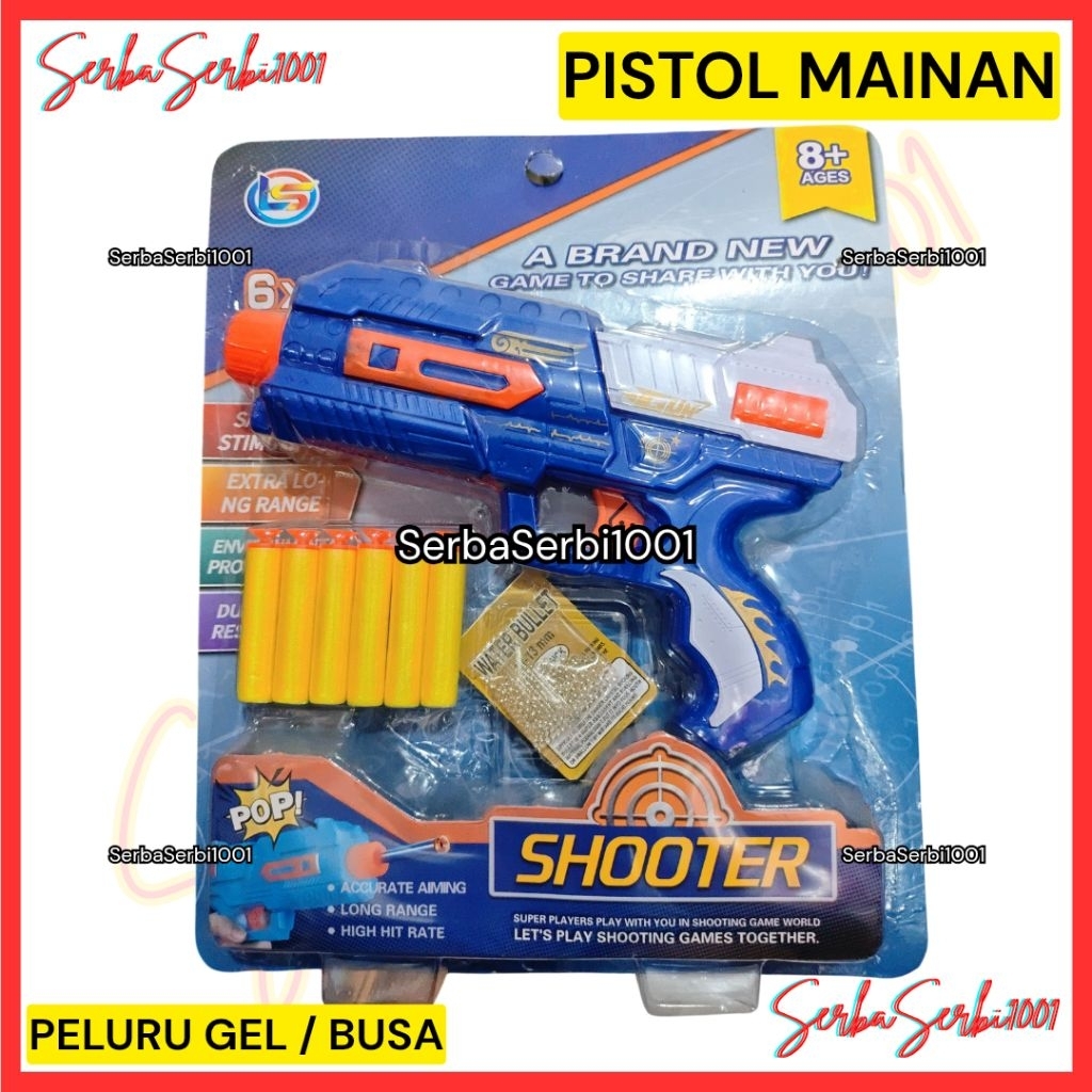 MAINAN PISTOL LG5 / PISTOL PELUEU GEL / PISTOL PELURU BUSA