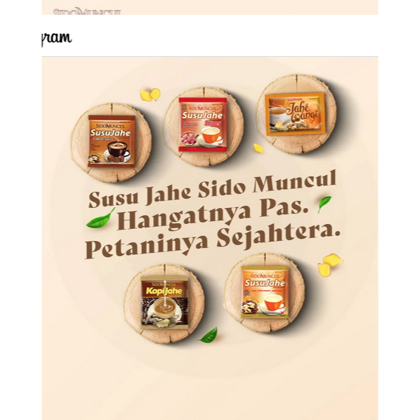 

Susu Jahe Sidomuncul isi 10 Sachet