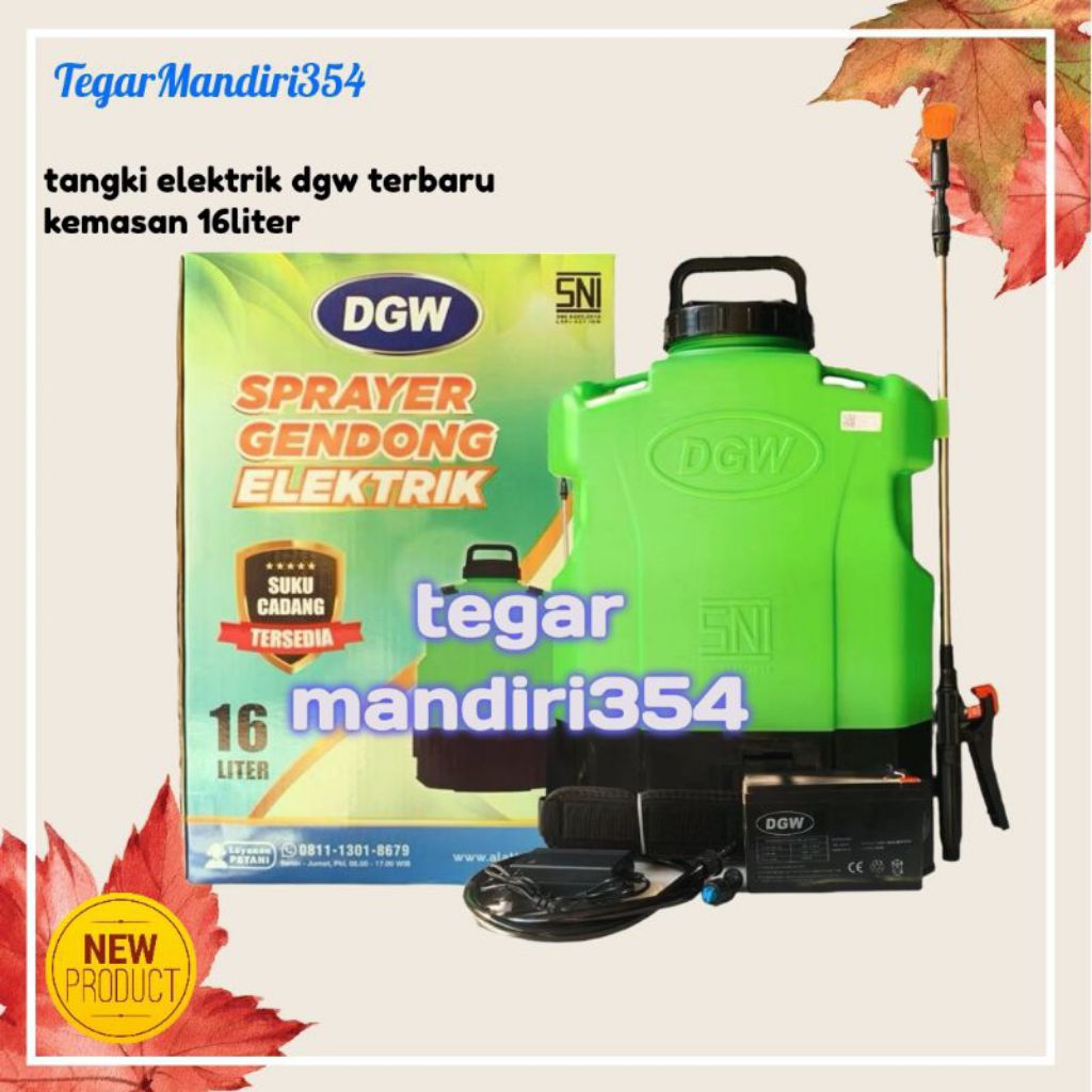 Tangki sprayer cas dgw hijau 16liter tangki cas Tangki elektrik 16L dgw 16liter alat semprot hama ta