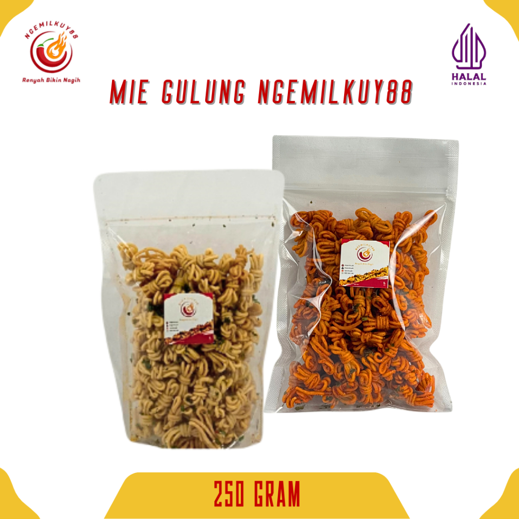 

Mie Gulung Pedas Daun Jeruk 250Gram Mie Gulung Kriuk Cemilan Pedas Snack Pedas Ngemilkuy88_
