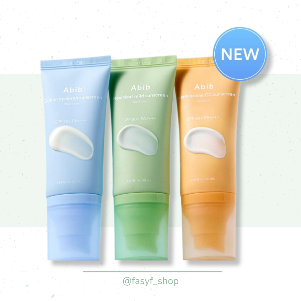 ABIB Glutathiosome CC Sunscreen Toning Tube 50ml / ABIB Sedum Hyaluron Sunscreen Watery Tube 50ml / 