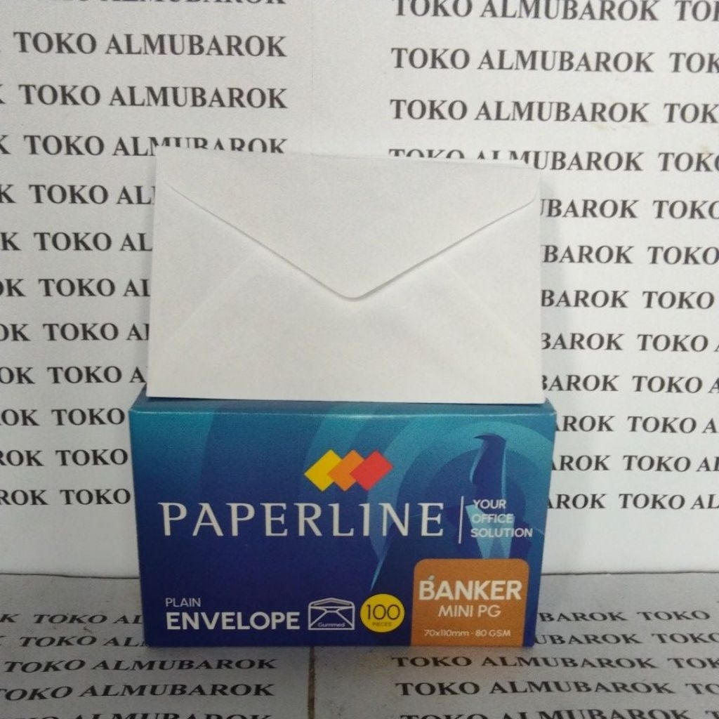 

amplop paperline 70×110mm.80 GSM isi 100pcs +ada perekat