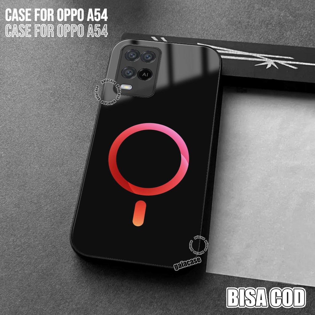Case OPPO A54 Casing Terbaru Softcase Glass Kaca Glossy Kilau Motif MAGSAFE New Soft Case For OPPO A