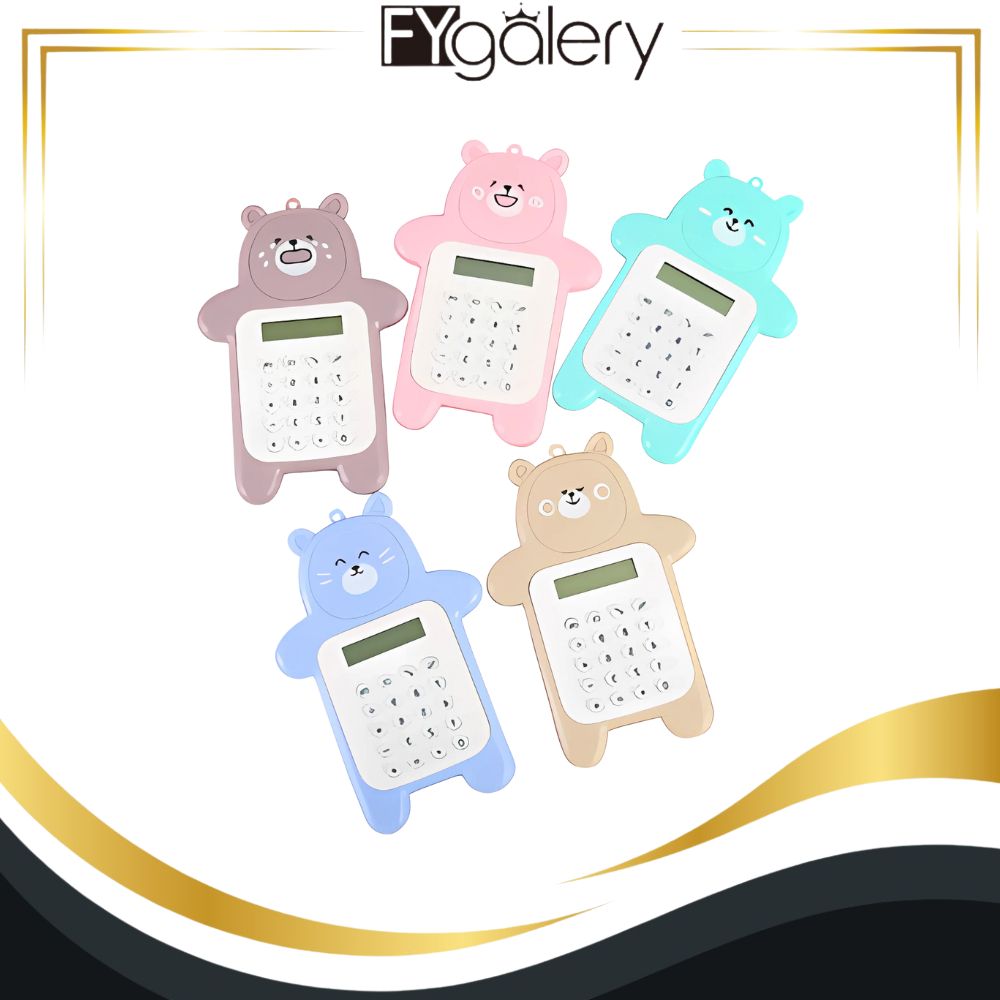 

FYgalery HL0644 Calculator Mini Portable Motif Bear Kalkulator Portable Mini Beruang Kalkulator Unik Kalkulator 8 Digit Mini Portable Kalkulator Beruang Tombol Karet Y1789