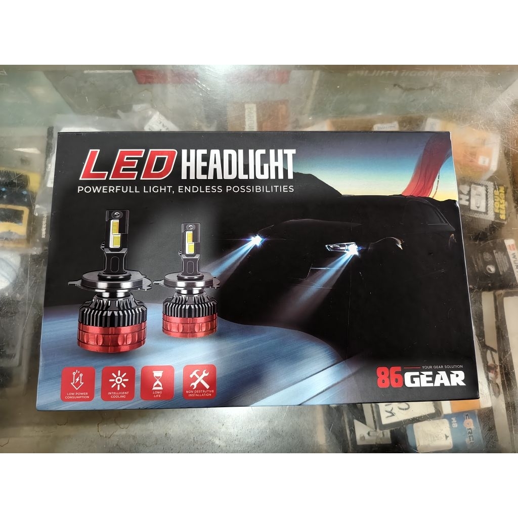 bohlam lampu led h4 70watt 86gear 6000k
