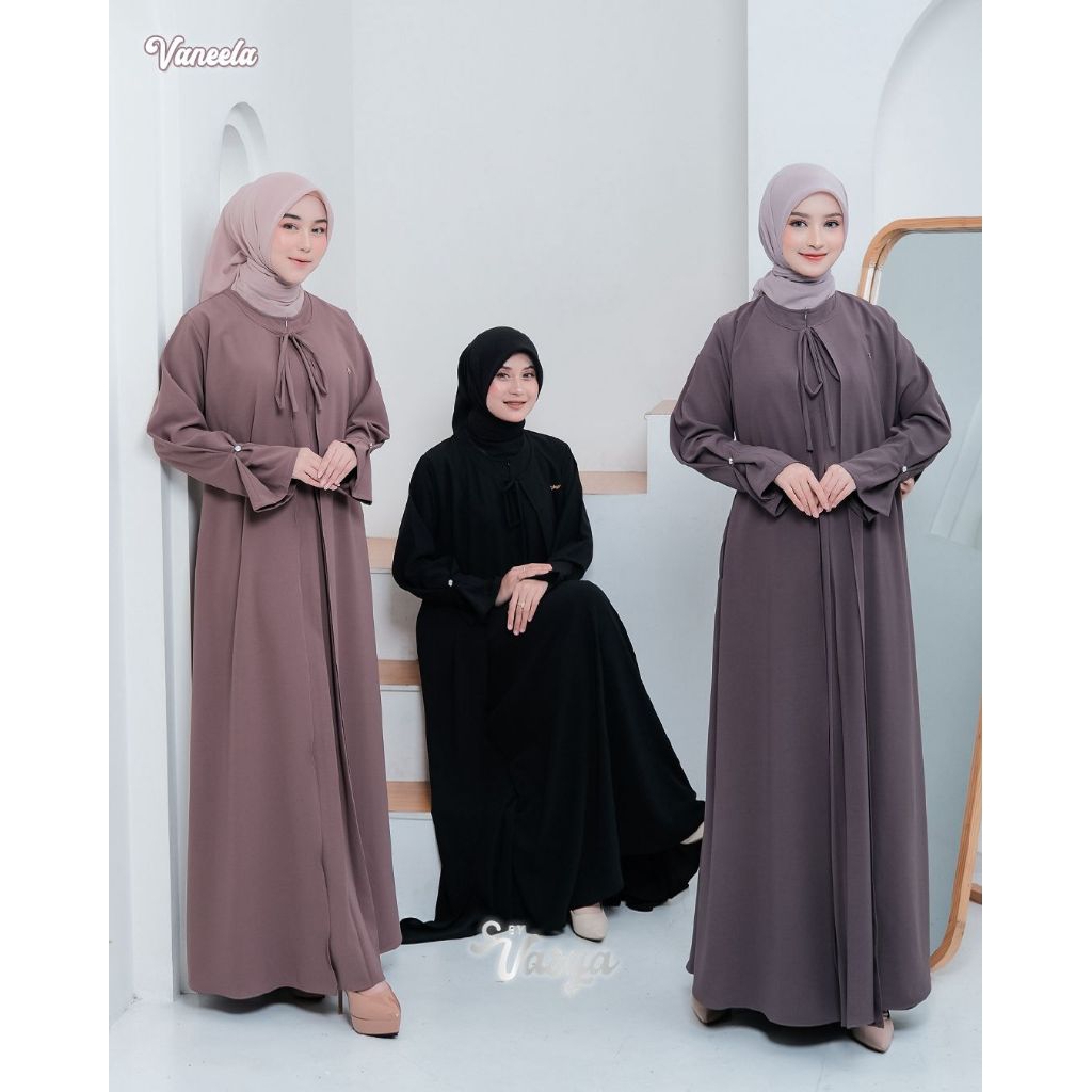 QANEEA VANEELA Dress Exclusive Bahan Sabrina ORI by Vasya Fashion// Qaneea Exclusive by Vasya// Vane