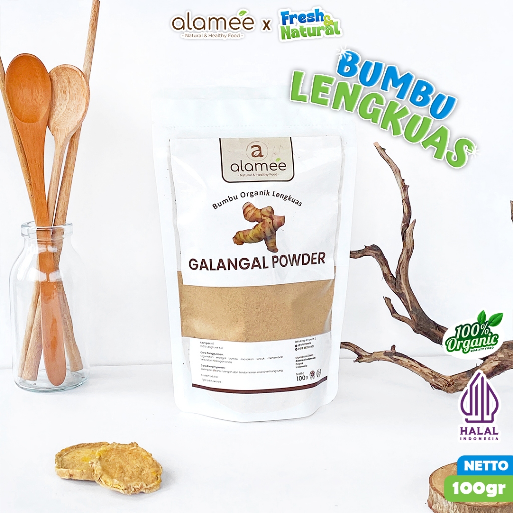 

ALAMEE Lengkuas Bubuk Asli Galangal Powder Murni Tanpa Campuran Bumbu Organik 100g fresh and natural