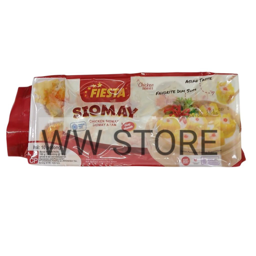 

Siomay ayam SIAP MASAK halal MUI FIESTA Chicken Dimsum 180g ( 10 potong x 18g )