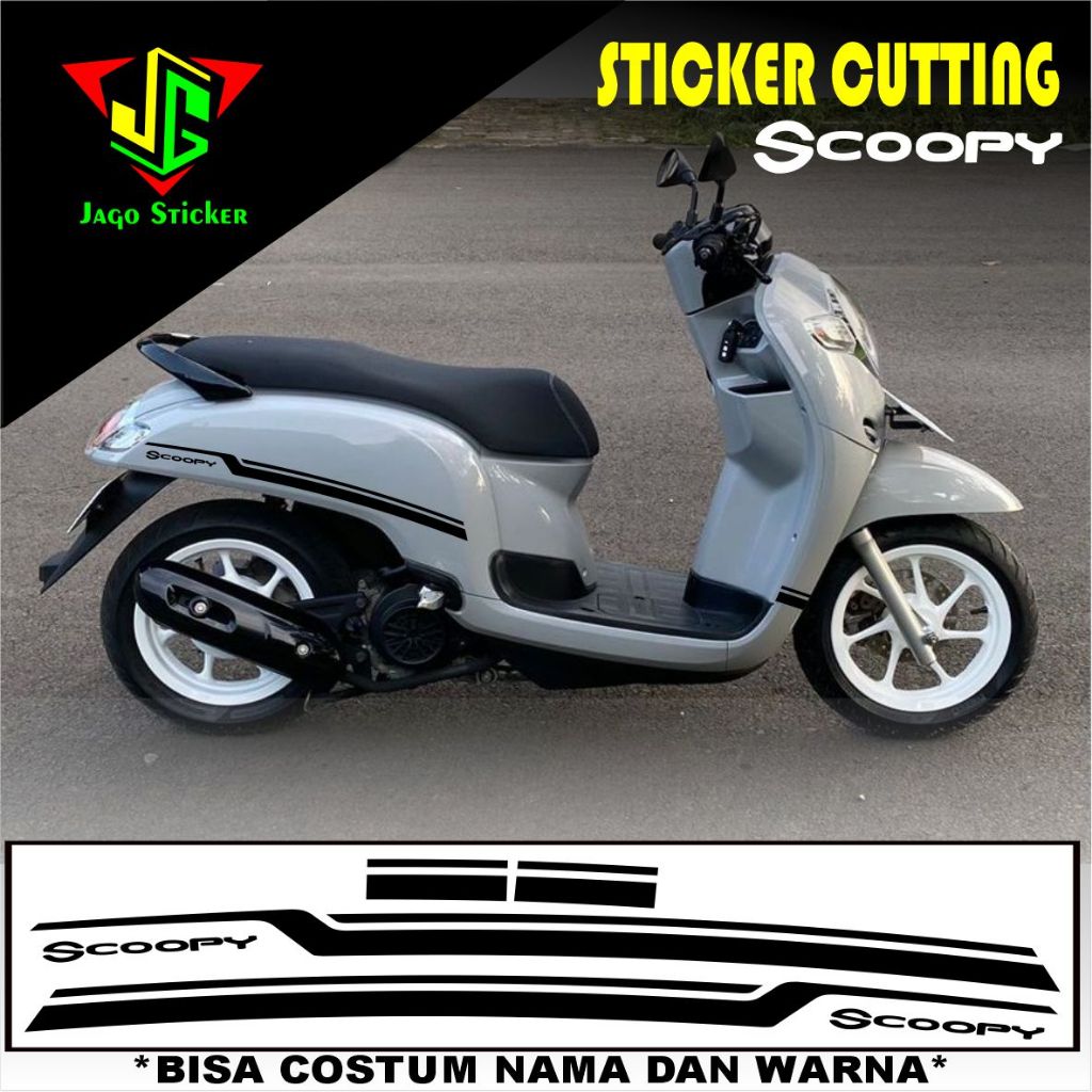 Sticker cutting list body Honda scoopy / sticker list body scoopy simpel / sticker cutting body moto