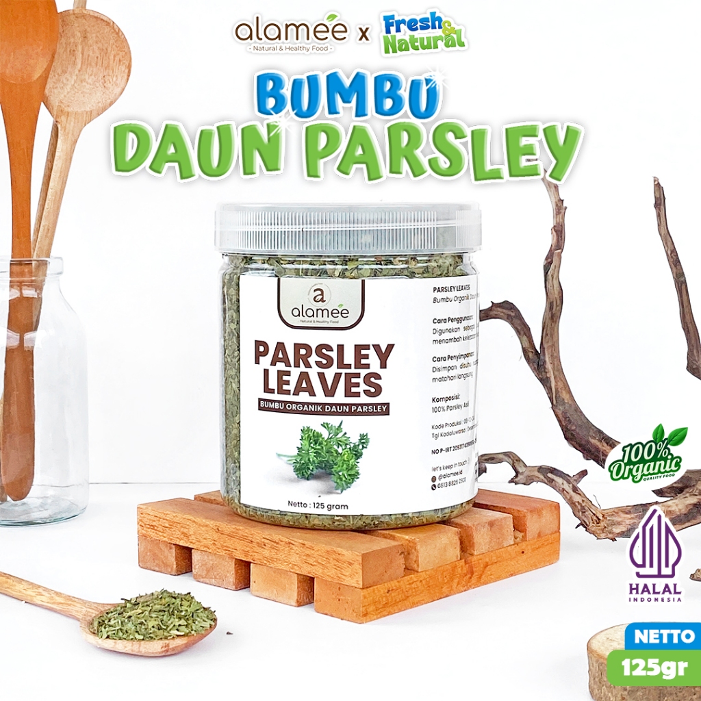 

Daun Parsley Peterseli Kering Dry Persley Flakes Leaves Bumbu Masak Dapur Organik fresh and natural