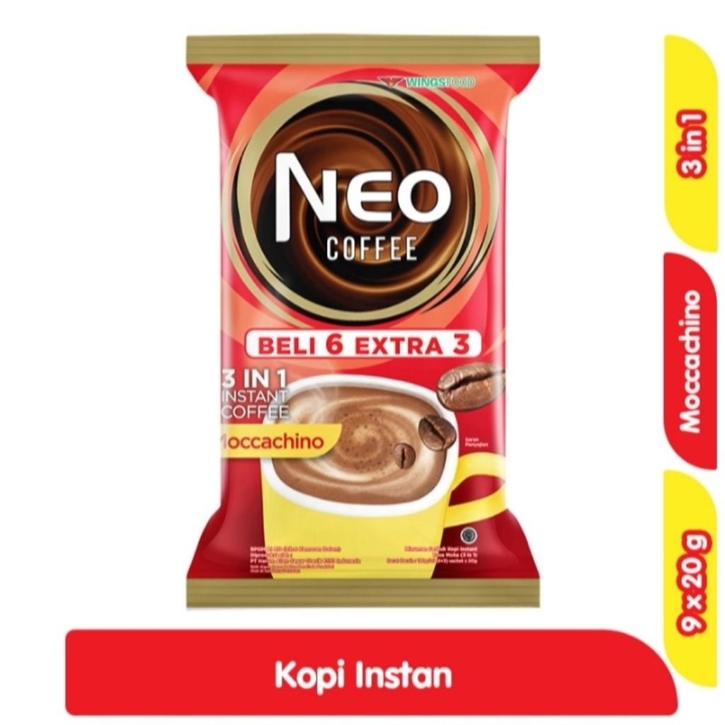 

NEO Coffee Moccachino 3 in 1 Sachet Coffe 9 x 20 g