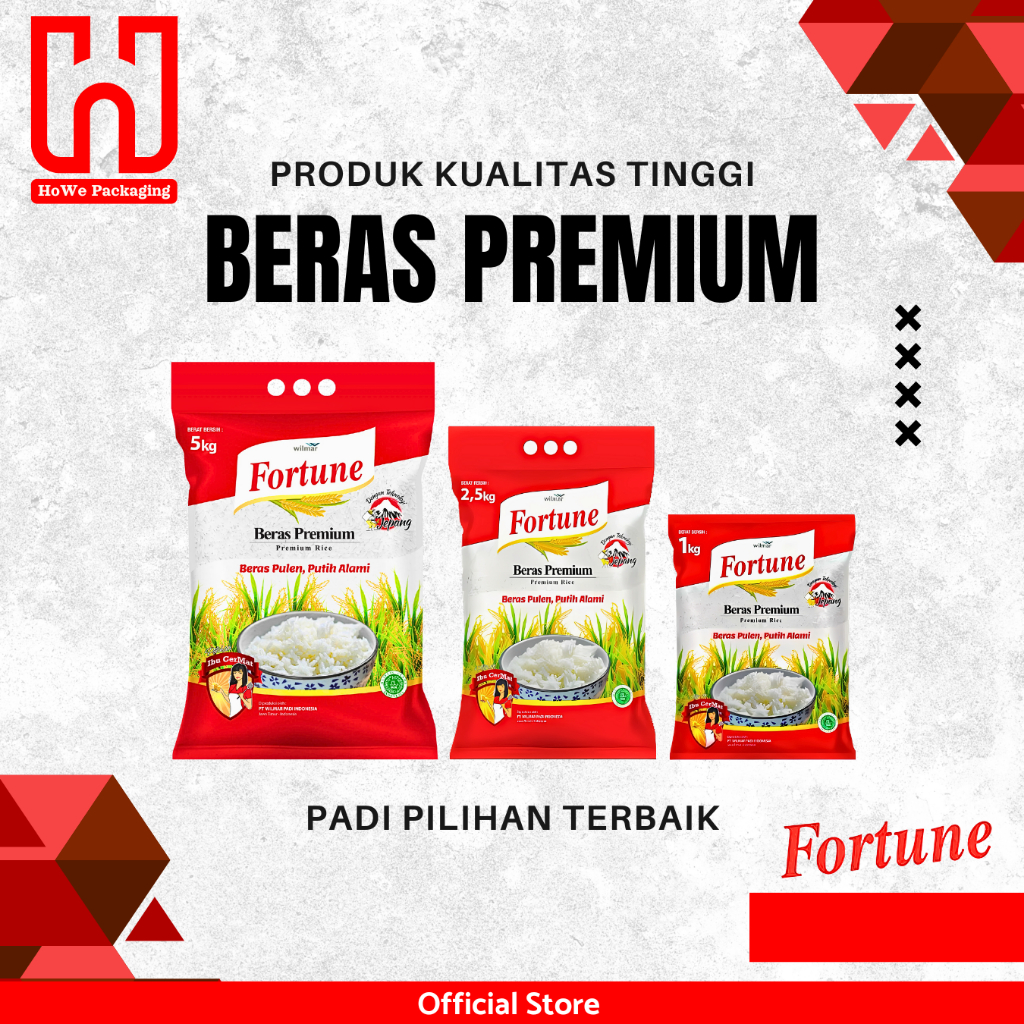 

[5 Kg] Fortune Beras Premium Pulen, Putih, dan Bersih