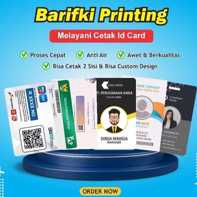 

Cetak ID Card PVC Custom pembelian 10pcs ke atas Kartu Pelajar Kartu Anggota My Pertamina NPWP KIS dll
