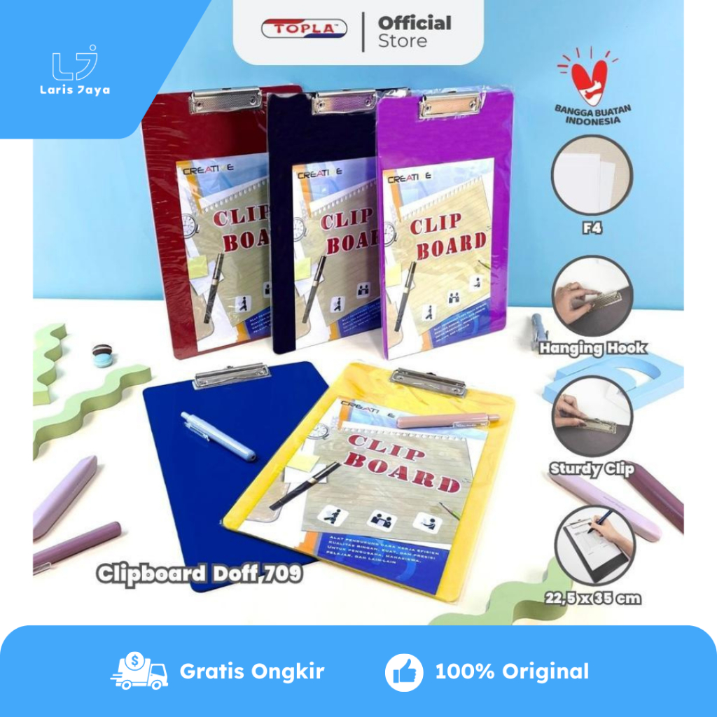

Clipboard Topla 709 F4 Doff Basic ( Papan Jalan Ujian Folio )