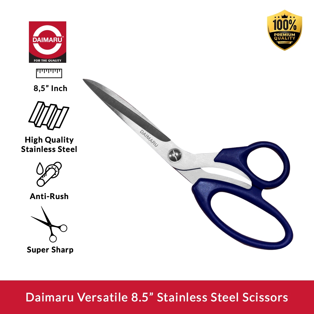 

Daimaru Versatile 8.5" Stainless Steel Scissors Potong Presisi Anti-Rush Berkualiti Tinggi Gunting Kain Super Tajam