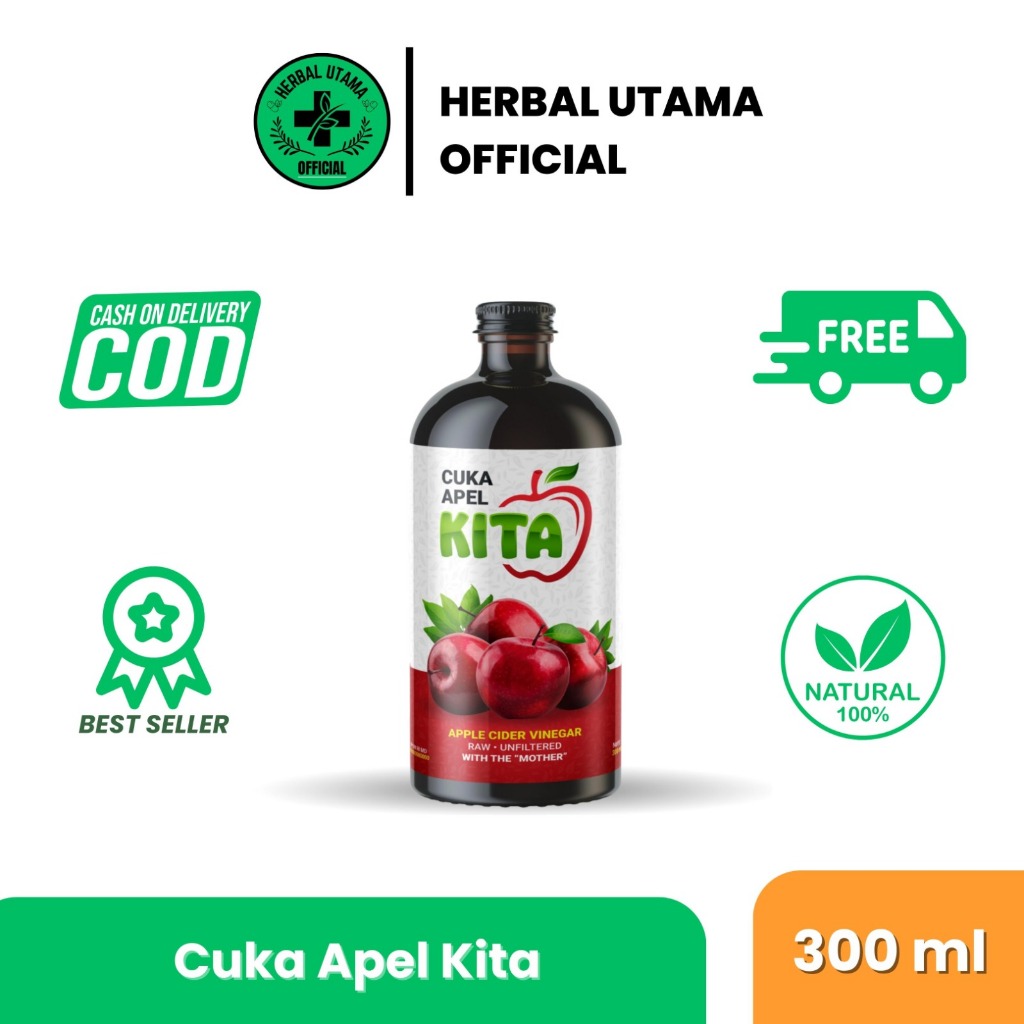 

Cuka Apel Kita 300ml Multi Khasiat - Menurunkan gula darah , Asam Lambung dll