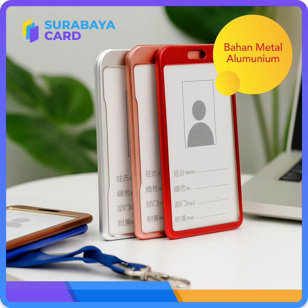 

Card holder bahan Metal Alumunium tempat id card kartu pegawai