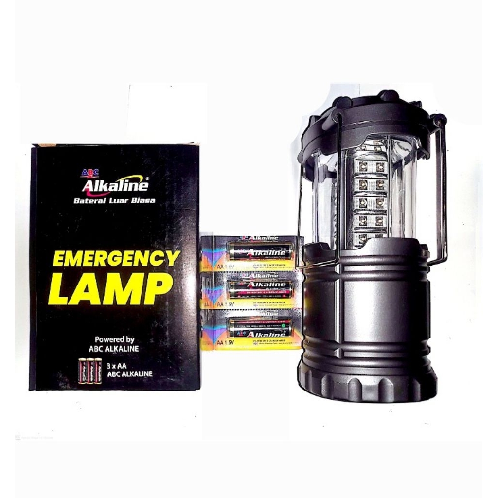 Emergency lamp/ Lampu Camping [1] + BATERAI ABC AA ALKALINE [3] Tidak perlu di CASS