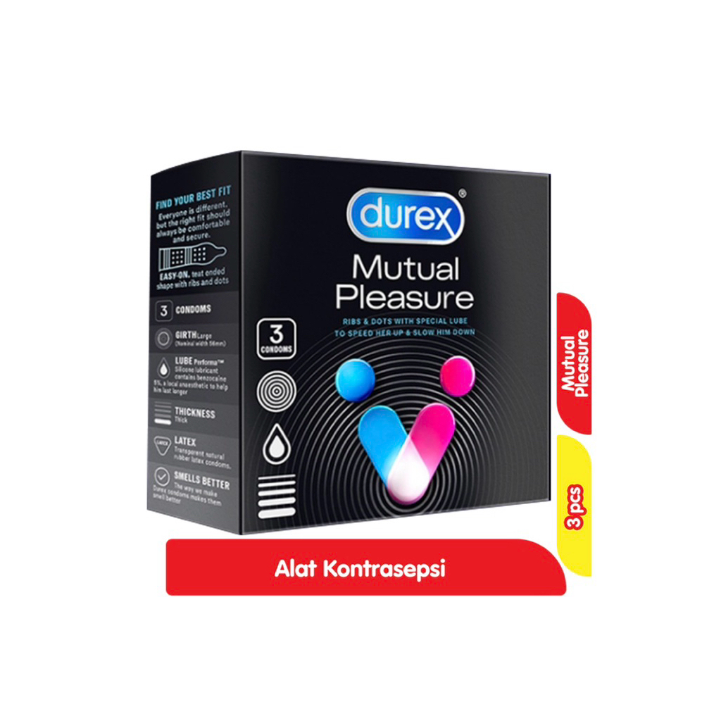 DUREX MUTUAL PLEASURE KONDOM GERIGI 3 pcs