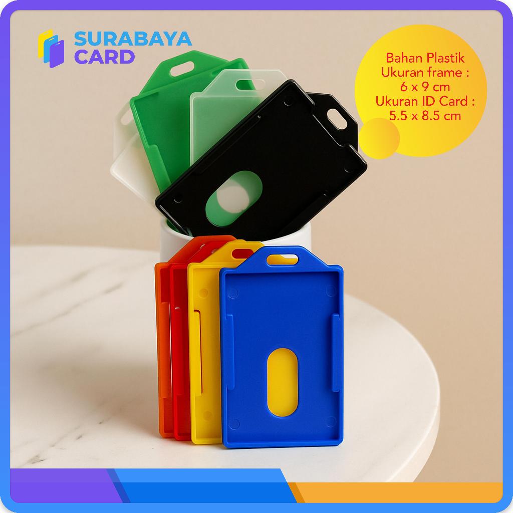 

Frame Casing Tempat ID Card Holder Plastik Mika Portrait