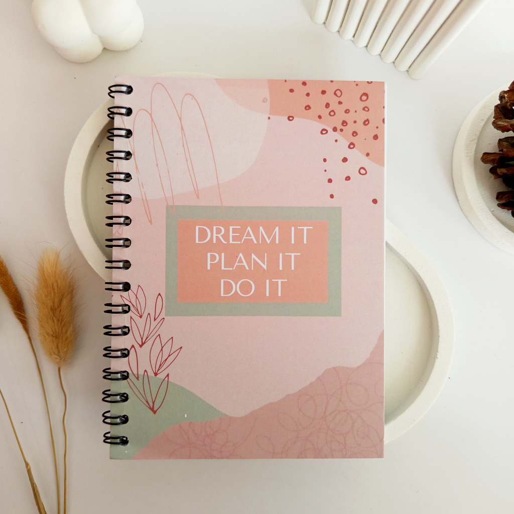

Notebook A6 Journal (Dream Plan Do It) /Buku Diary Aesthetic /Buku Catatan Kecil/Notebook