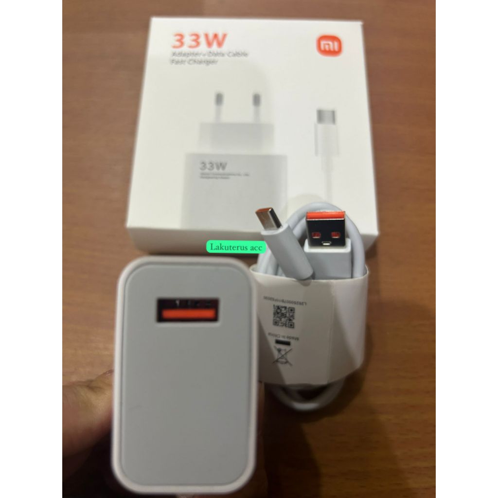 Charger xiaomi 33wat  watt oril type c  charge 33w Remdi 9a/5a/7a/R note 8/9pro/Mi 10 Lite 5G 10T Pr