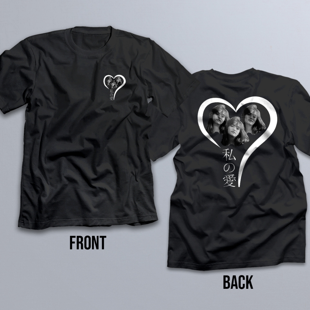 Kaos Sablon Custom Foto Bucin Pria Wanita Baju Couple Pasangan ganti foto muka