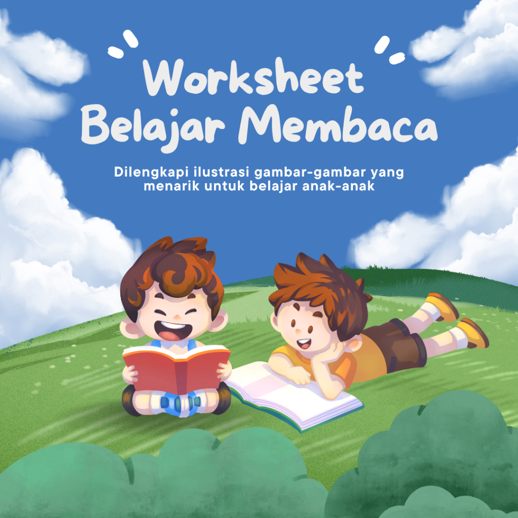 Worksheet Belajar Membaca Anak-Anak (TK) - PDF High Resolution