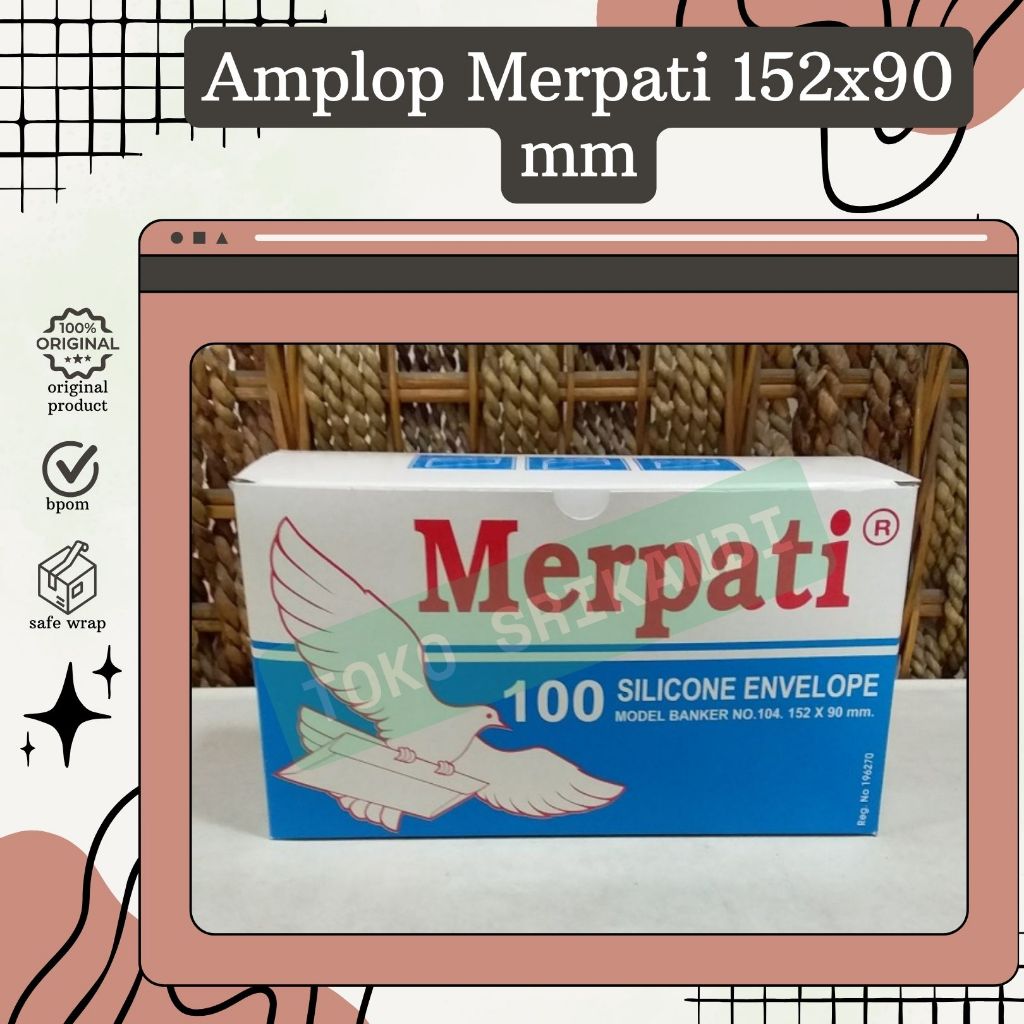 

Amplop Merpati 152x90 mm Satuan/Eceran